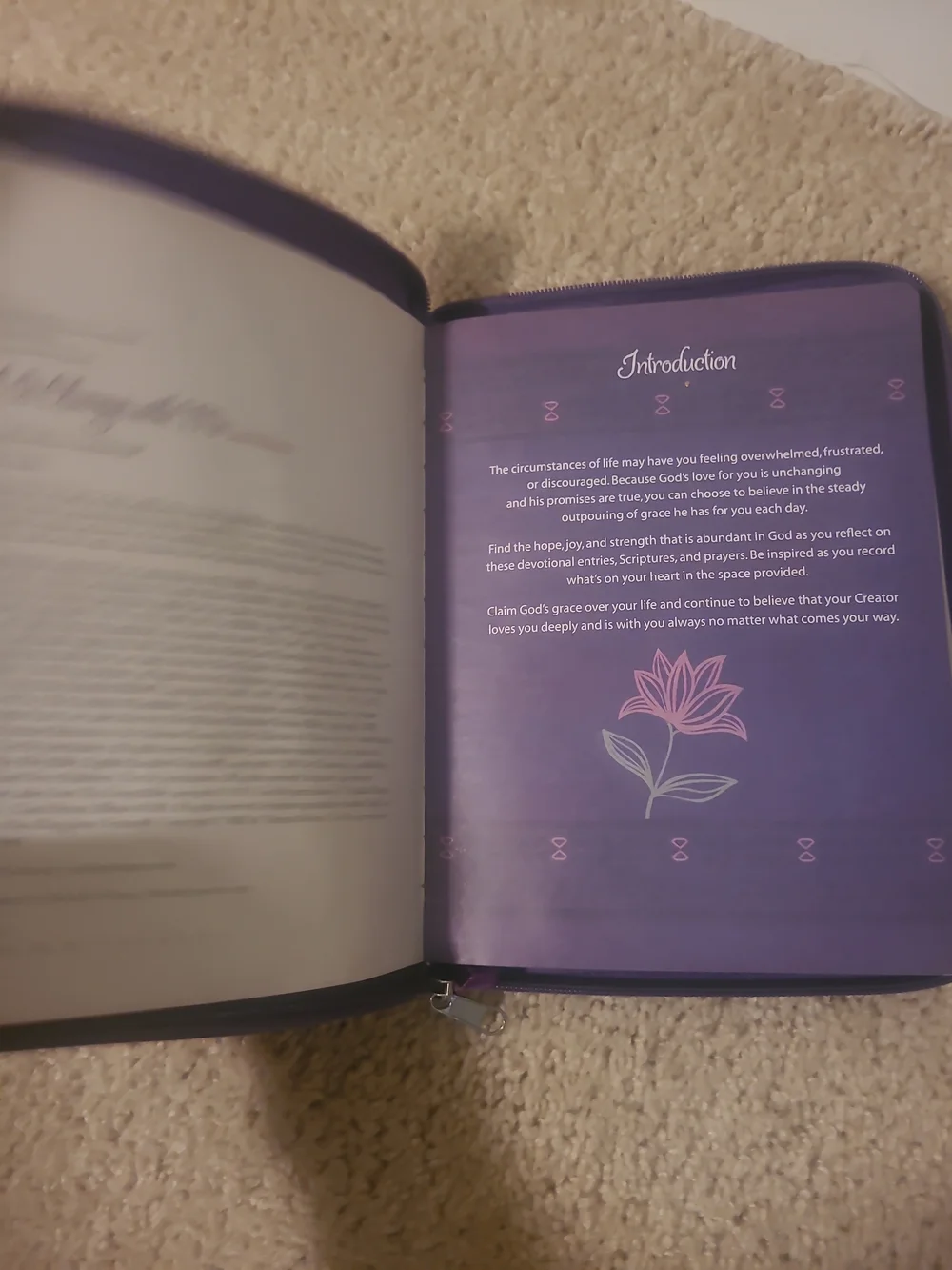 God Is Always With Me Devotional Coffee Table Book - Purple - Picture 5 of 5